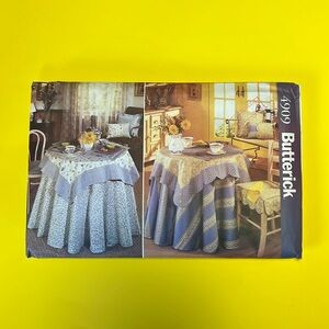 Butterick 4909 Tablecloth and Table Accessories Pattern New Uncut